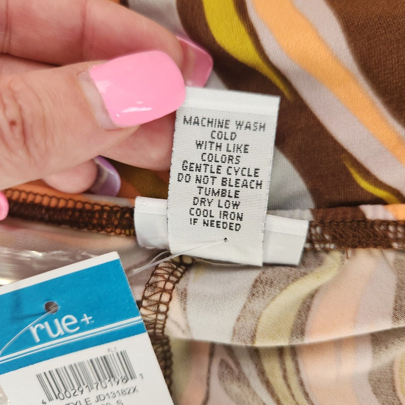 Rue 21 Women 3X Full-Button Bodycon Backless Tube Dress Bohemiam 70s Swirl NWT - Picture 10 of 10